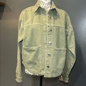 Zara Olive Green Jean Jacket/Shirt